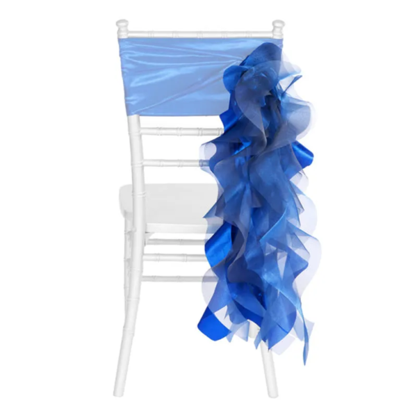 Curly Willow Chair Sash - Blue