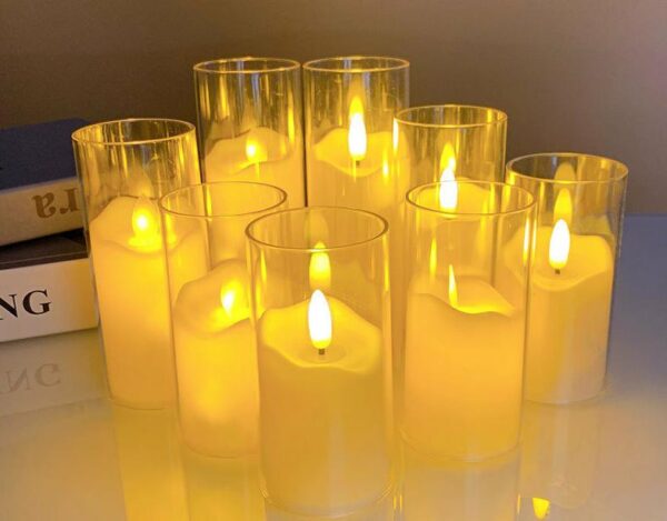 Luxury Wick Flickering Led Candle w/ Battery